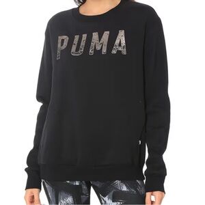 Puma Graphic Long Sleeve Sweatshirt Metallic Print